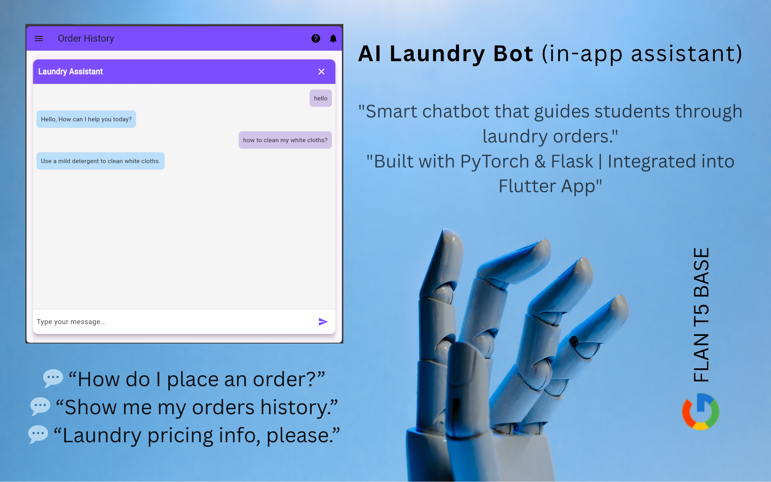 AI Assistant in Laundry App